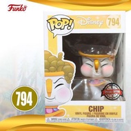 迪士尼 FUNKO POP 限定 CHIP 794 美女與野獸 阿奇杯 茶壺太太 阿奇 杯子 美野 配角 茶壺媽媽