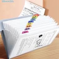 BACK2LIFE A4 Organ Bag, Expanding Folder File Organizer A4 File Folder, Multi-Layer Translucent High