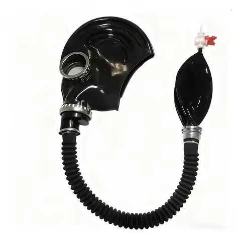 All-Inclusive Fetish Gas Breathing Mask And Bag Set For Latex seal up Clothing Accessory Cosplay bla