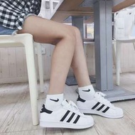 Adidas original superstar 金標 白底黑線