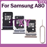 SIM Card Tray Slot Holder Adapter SD Card Slot for Samsung Galaxy A80 A805 Replacement Parts