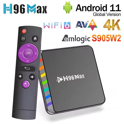 H96 Max W2 TV Box Android 11 S905W2 4GB 32GB/64GB AV1 WIFI6 4K Set Top Box Smart Media Player TV Box
