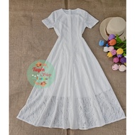 [D4265] ️ ️ 8-piece lace maxi dress