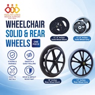 Hospital Wheelchair Solid and Rear Wheel -  6 Inches and 8 Inches (Solid), 14 Inches and 18 Inches (