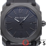 寶格麗 Octo AllBlacks 腕錶 42mm Octo AllBlacks 限量版 BG041BSBLD / AB盒/保固卡 不鏽鋼/皮革 男士腕錶 黑色 成色極佳 [二手]