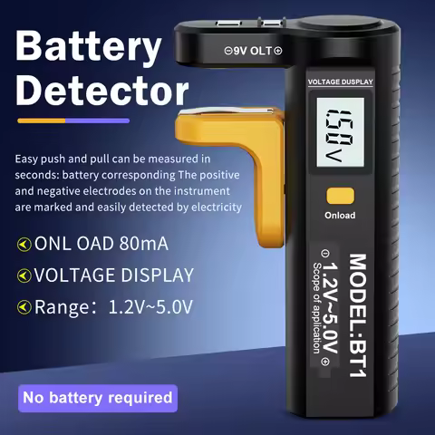 Battery Power Tester BT-1 Battery Tester Dry Battery AAA/AA/C/D/N/9V/1.5V Button Cell Battery Tester