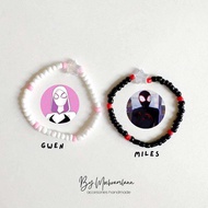 Gelang Couple Spiderman Miles Morales & Gwen Stacy | Spiderman Bracelet | Gelang Manik Spiderman Luc