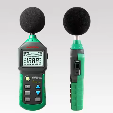 MASTECH MS6708 Handheld Industrial Digital Sound Level Meter Decibel Tester 30~130dB Analog Bar Disp