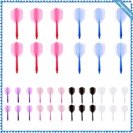 [AhagexaMY] 6 Pieces Durable ABS Plastic Dart Shafts and Dart Flights for 2BA Thread Dart Barrels