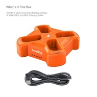 SmallRig LP-E6NH 4-Channel Camera Battery Charger with 60W Fast Charging LED Display Compact 4-Chann