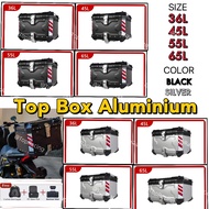 AA Aluminium Top Box Motor Box Belakang Motorcycle Box Topbox Motor Trunk Box Yamaha Motorbox