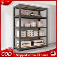Adjustable 3/4/5 Tier Metal Boltless Rack Home Kitchen Store Storage Rack Warehouse Rak Besi Serbagu
