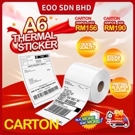👑EOO PACKAGING👑 [CARTON] 350 500pcs  Thermal Sticker A6 Paper Roll Stack Sticker Thermal Label Consi