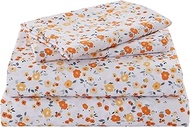 Yibeizi Floral Printed Sheet Set King 4 Piece, Coquette Cottagecore Aesthetic Flower Shabby Chic Pat
