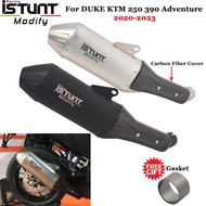 Slip On For DUKE KTM 250 390 Adventure KTM390 2020-2023 Motorcycle Exhaust Silence Escape Systems Link Pipe Muffler Carb