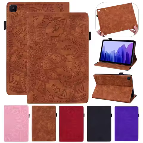 For Samsung Galaxy Tab A7 2020 10.4 inch SM-T500 T505 Case 3D Leather Embossed Cover Funda for Table