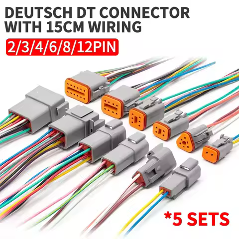 5 Sets Deutsch DT Waterproof Electrical Connector (DT06 - 2S/DT04 - 2P) with 15cm Wiring Harness - 2