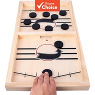Wooden Ice Hockey Board Game Fast Sling Puck Game Parent-Child Interactive Toy Family Game Graduatio