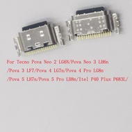 10-50Pcs Usb Connector Plug For Infinix Itel P40 Plus P683L Tecno Pova Neo 2 3 4 5 Pro Charger Type 