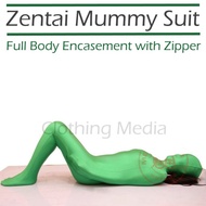 Kostum Zentai Mummy Suit Full Encasement Bodysuit Cosplay Spandex Resl