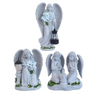 [svzfjuv] Solar-powered angel figurine for the garden, decorative angel figurine with