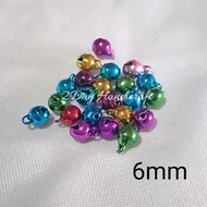 12pcs 6mm Round Bells - Small Bells - Mixed Color Bells - Small Cat Bells