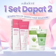 SALUDENT GENTLE HAIR REMOVAL CREAM  80G + ALOE VERA NIACINAMIDE WHITENING GEL 50G