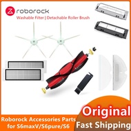 Original Roborock S6 MaxV/S6 Pure/S6 Accessories of Detachable Play Brush, Silicon Side Brush, Washa