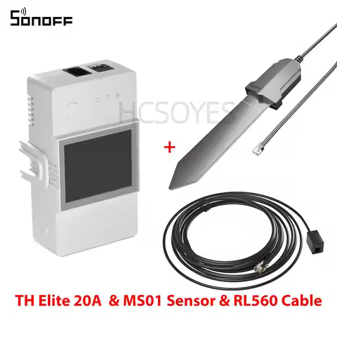 SONOFF TH Elite 16A/20A Smart Temperature & Humidity WiFi Switch Dry Contact Real Time Monitoring vi