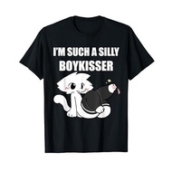 Silly Boy Kisser Meme Femboy Gay Pride Cotton T-Shirt LGBTQ For Men Saiz