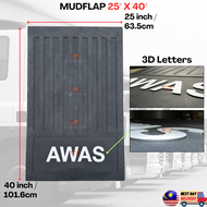 PVC Mudflap (24"x24")(21"x38")(24"x40")(25"x38")(25"x40")(25"x42") For Universal Truck Lori Trailer