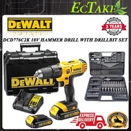 [ECTAKE] DEWALT DCD776C2A 18V Cordless Hammer 1.3AH Cordless Battery Hammer Drill