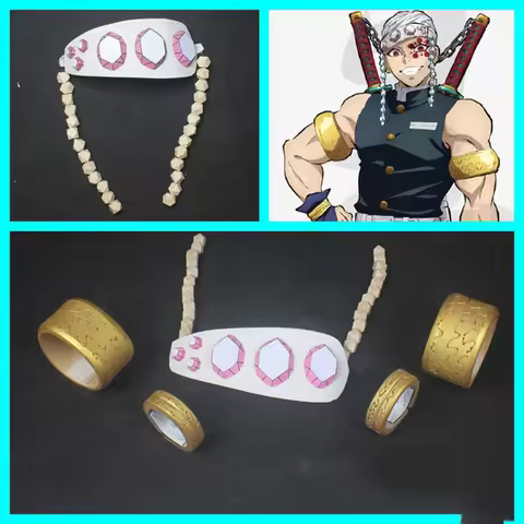 Anime Uzui Tengen Cosplay Bracelet Crystal Headwear Armband Halloween Comic Exhibition Costume Acces