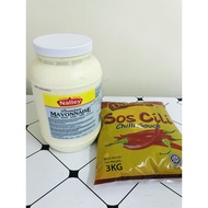 Nalley Mayonnaise 1 Galon + Deresipi Sos Cili 3kg