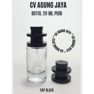 Pion Perfume Bottle 20 ml Cap Black / Reffil Glass Drat / Empty Perfume Glass Bottle / Rotate 20ml C