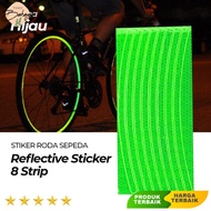 Bicycle Wheel Sticker Bicycle Wheel Reflective Sticker 8 Strips