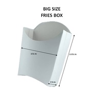 (50pcs) Big Size White French Fries Box / Fries Box / Snacks Box