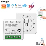 SIXWGH Tuya WiFi smart Switch Timer DIY switch controller Breaker wireless switch Supports 2 Way Smart Life APP Google Home Alexa Voice control