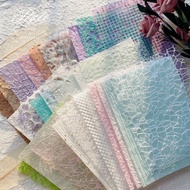 RHS Online 10PCS A6 Size Specialty Paper Textured Paper Mesh Material Papers DIY Junk Journal Journa