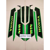 HIJAU Striping sticker HONDA win 1984 84 black green