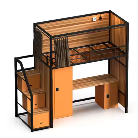 Dormitory Metal Student Dormitory Bunk Bed With Desk And Wardrobe Bedroom Furniture Sets Bunk Bed Fo