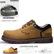 Caterpillar Safety Shoes Men and Women Steel Toe Boots Casual Shoes Leather Work Shoes Lightweight Breathable Composite Toe Men 38-45 Size