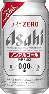Asahi Dry Zero (Zero Calories, Zero Carbohydrates), Non-Alcoholic 11.8 fl oz (350 ml) x 24 Cans