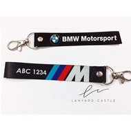 BMW CUSTOM PLATE NO./NAME Keychain Keyring keychain no. plat keychain nama