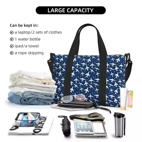 B-Boeing-S 777X Captain Stripes Aviation Aviator Flight Pilot Beach Travel Bag Tote Bags for Gym Sho