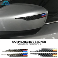 OPENMALL 1Pair Car Carbon Fiber Rearview Mirror Anti-rub Strip Protector Anti-collision Sticker Accessories For BMW E90 E60 F30 F34 F10 F20 X1 C5M2