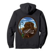 Labrador Retriever with Mallard Duck Hunting Pullover Hoodie