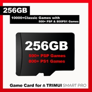 Smart Pro Console SD 256GB Pre-install 30000+ Retro Games 50+ Emulators PSP/PS1/GG/N64 Game Card for