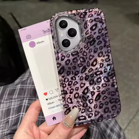 Purple Leopard Print Phone Case for Honor 400 200 Smart Pro Magic7 6 70 Lite X9a X9c X9b X8b X8a X8c