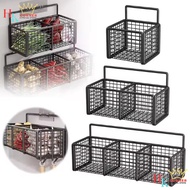 HK Mesh Basket Rack Divider Kitchen Spice Rack Wall Mounted Multipurpose Iron Basket Rack